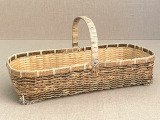 手付きかご 長方形 ブラウン